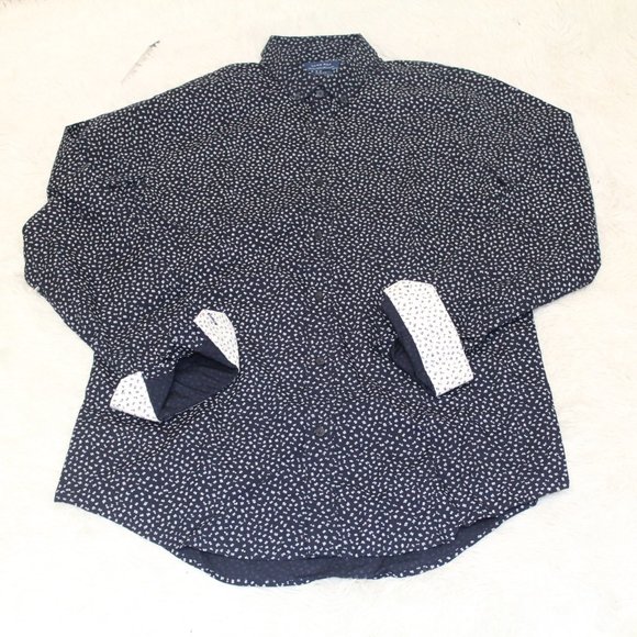 zara man slim fit sz L blue with flower pattern - Picture 2 of 7